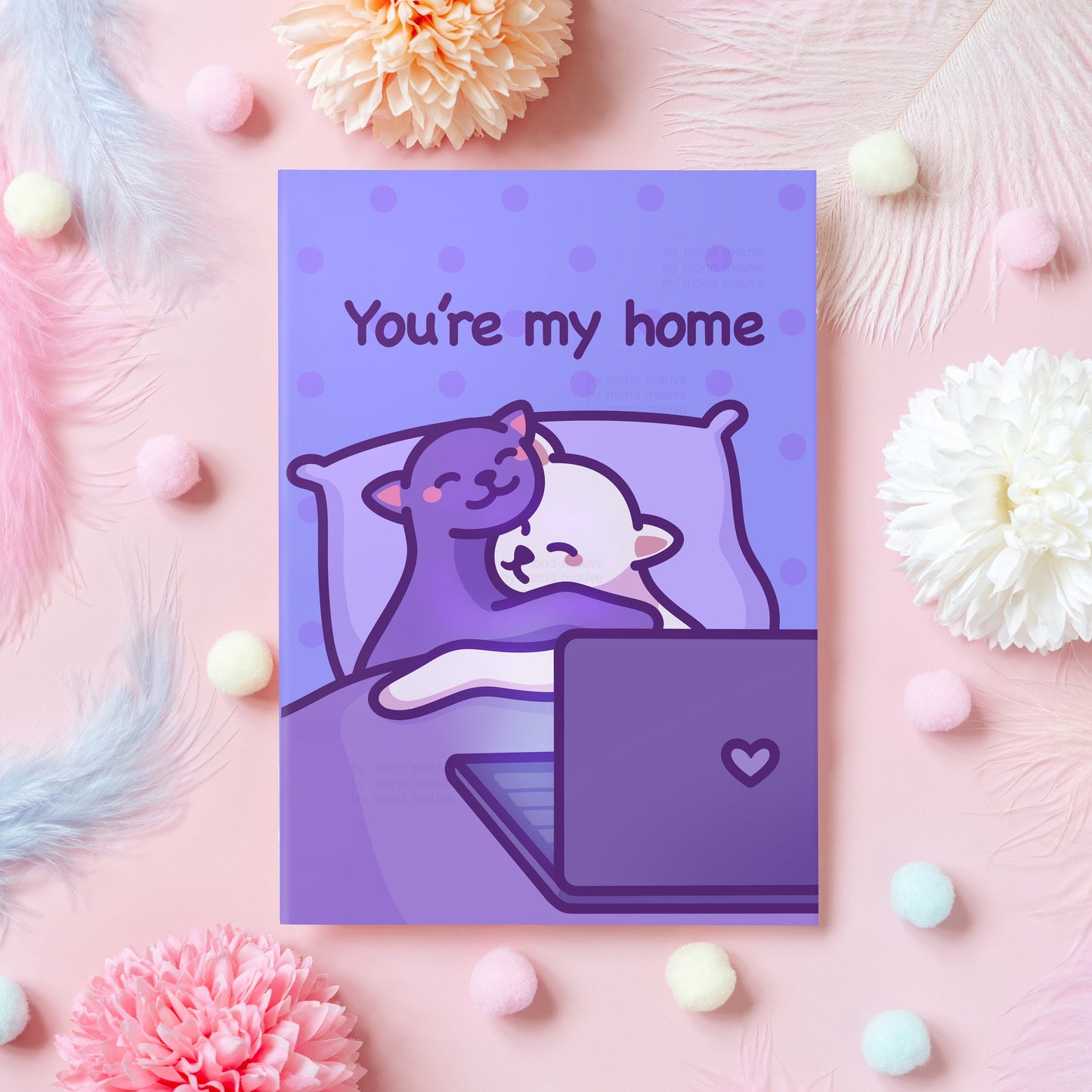 You're My Home | Cute Cat Anniversary Card