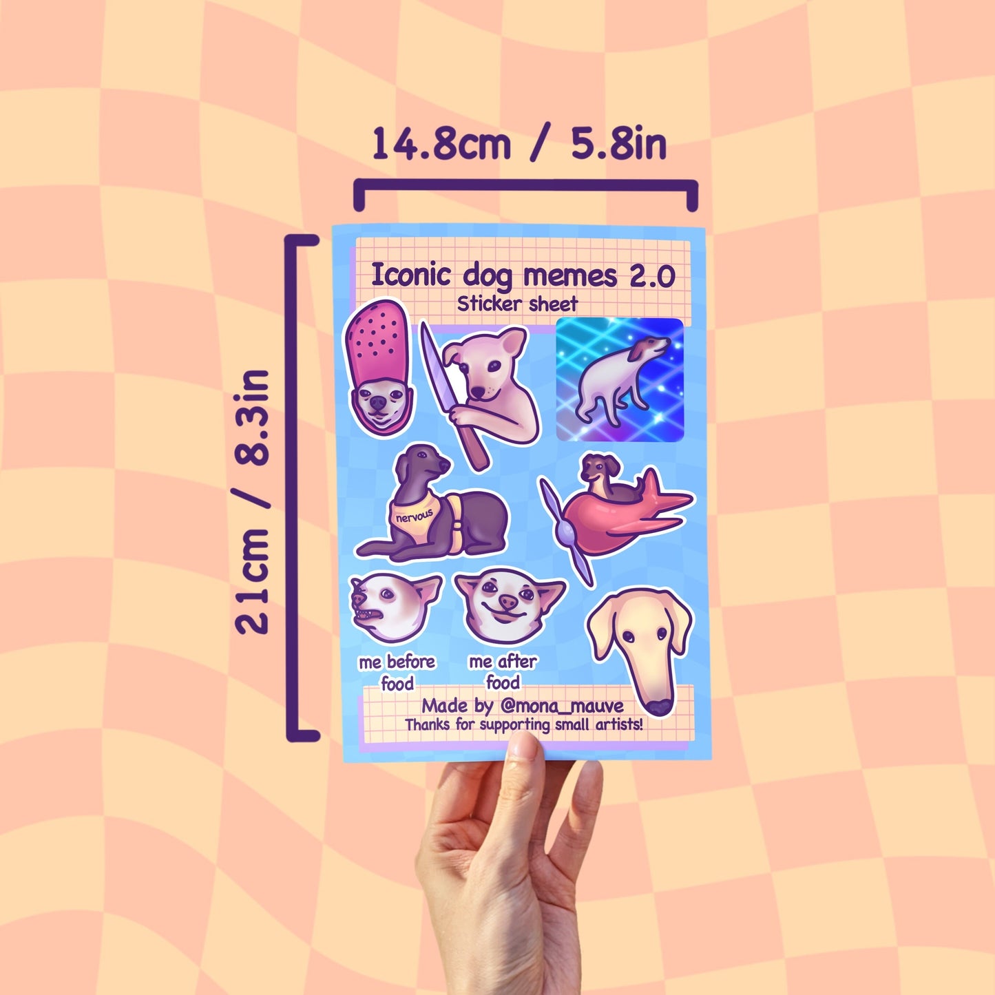 Iconic Dog Memes 2.0 Sticker Sheet | 14 Cute & Funny Vinyl Stickers