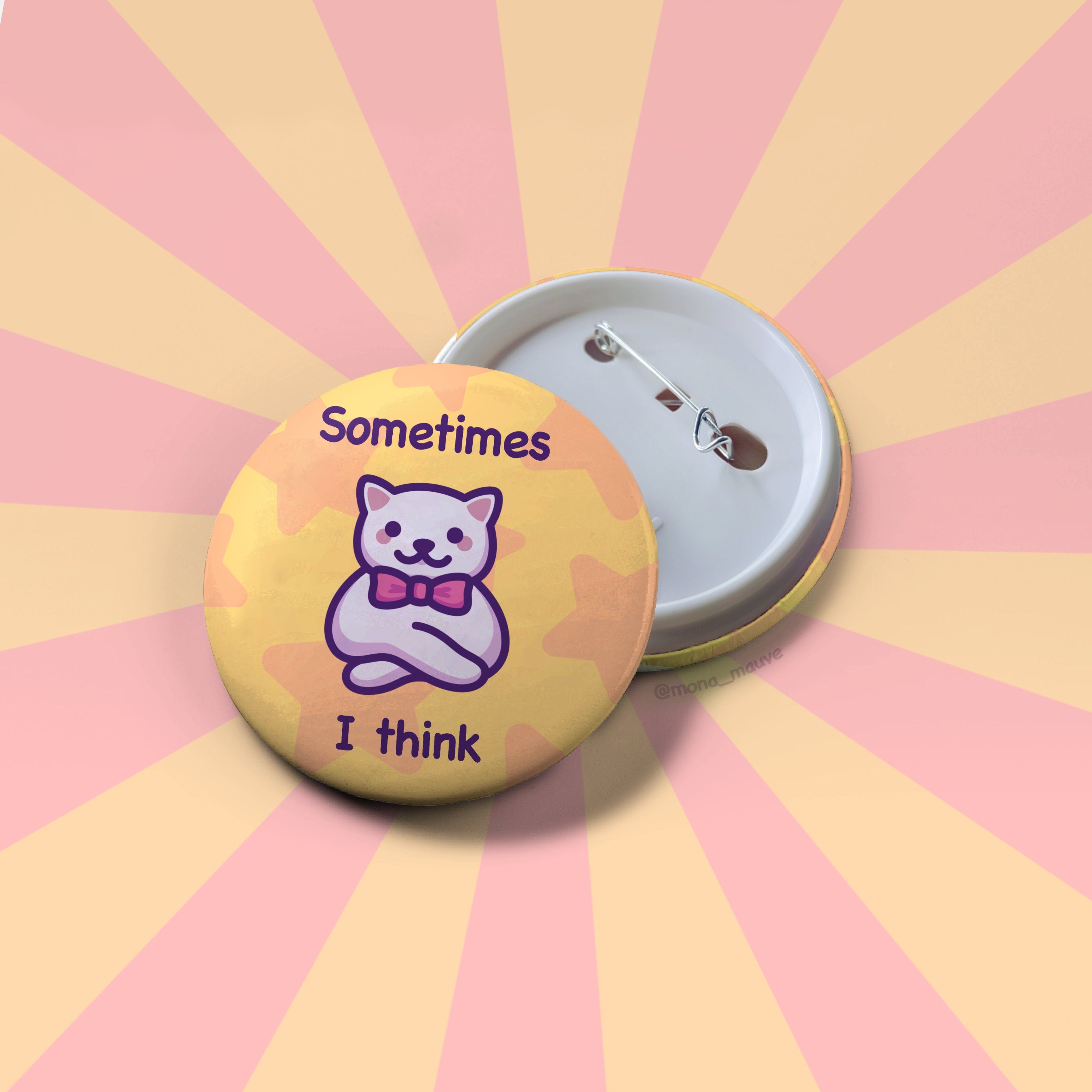 Cute Cat Soft Button Pins Sad and Cool Meme Pack Printed Icon