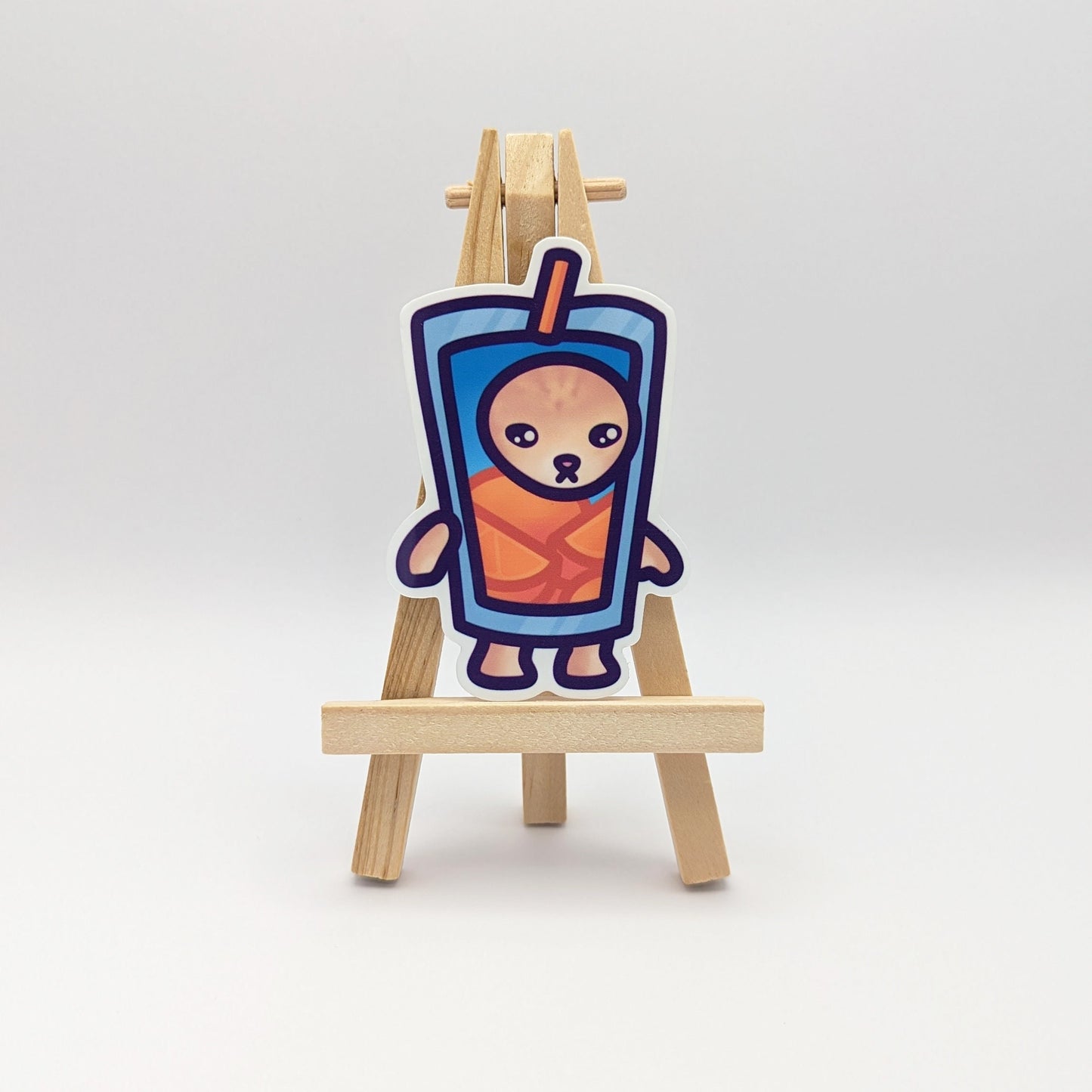Juice Cat Meme Vinyl Sticker | Snack Cats Collection