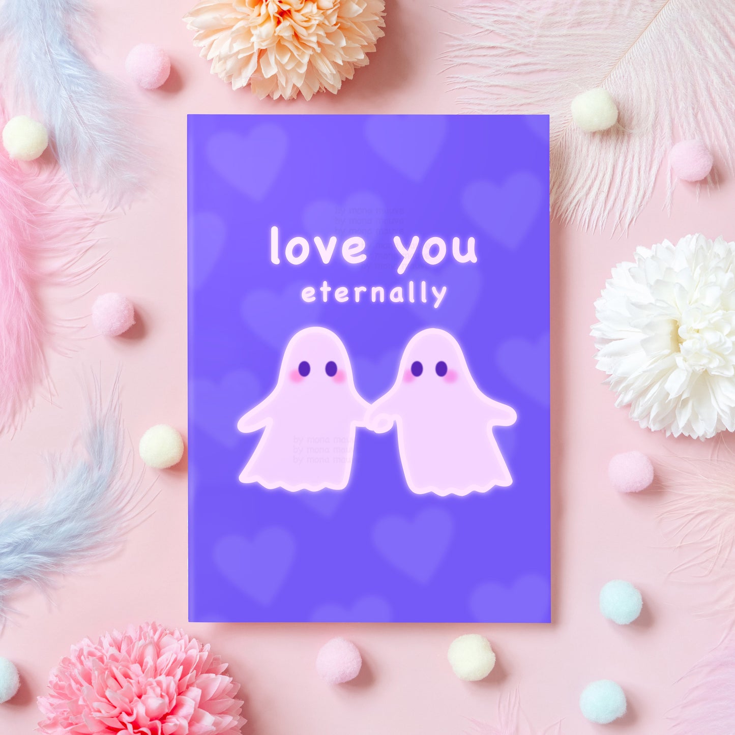 Love You Eternally | Cute Ghost Anniversary Card