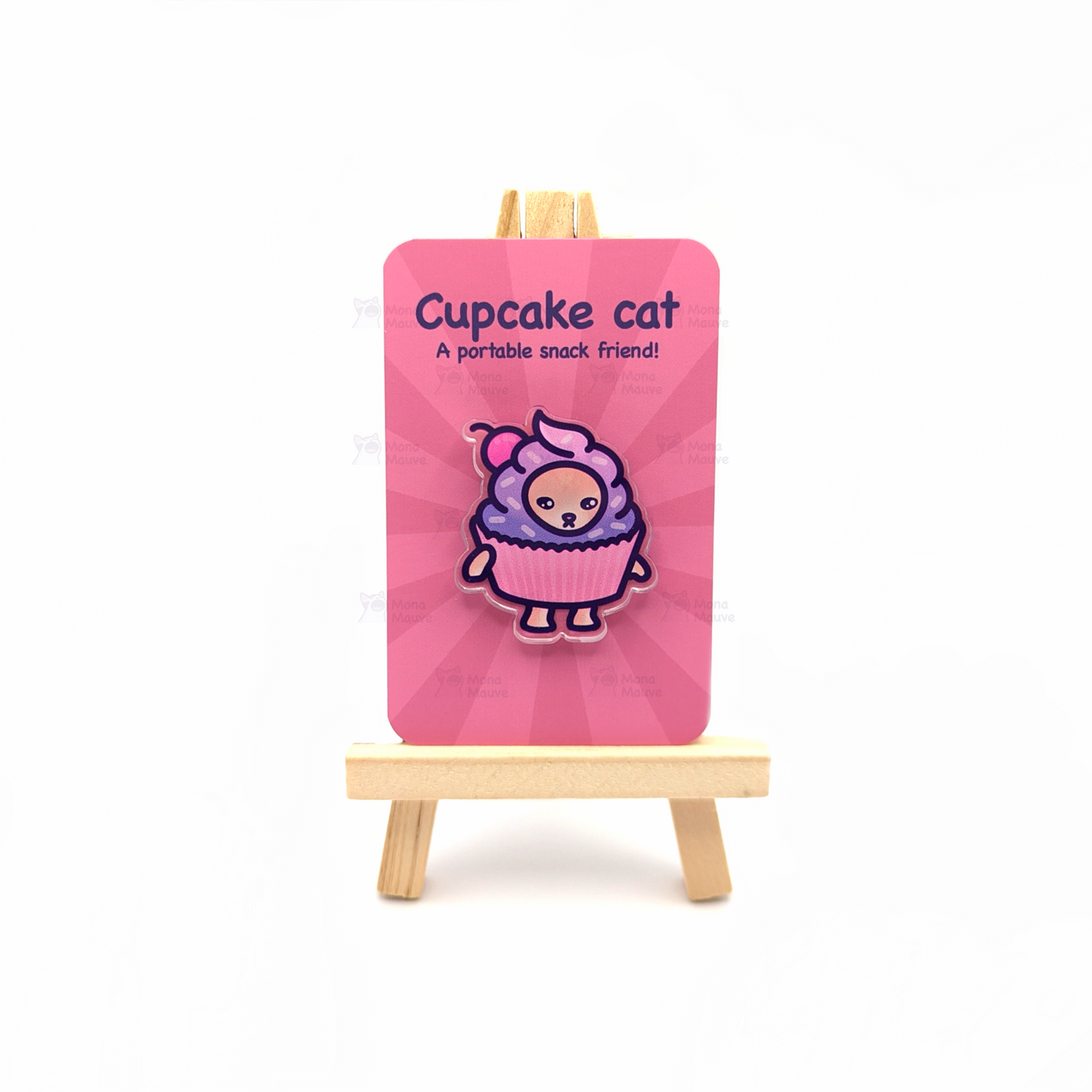 Cupcake Cat Pin | Snack Cats Collection | 40mm Acrylic Badge