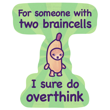 2 Braincells | Funny Cat Meme Vinyl Sticker