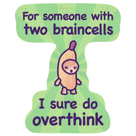 2 Braincells | Funny Cat Meme Vinyl Sticker