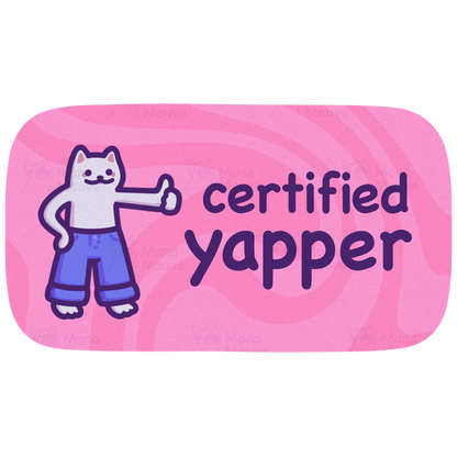 Certified Yapper | Funny Cat Vinyl Sticker