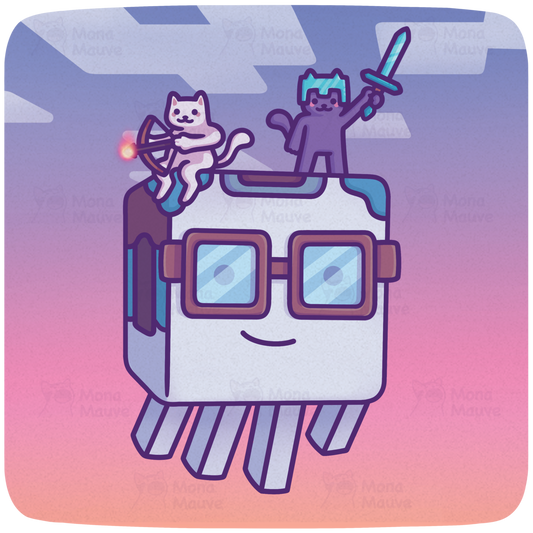 Funny Cat Gamer Vinyl Sticker | Cats In a Video Game