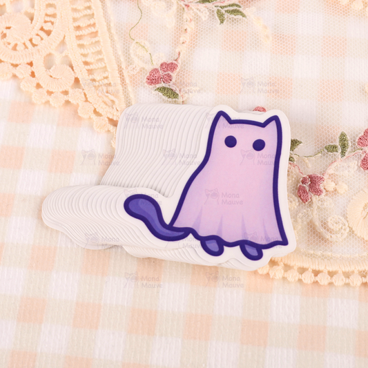 Ghost Cat | Vinyl Halloween Cat Sticker