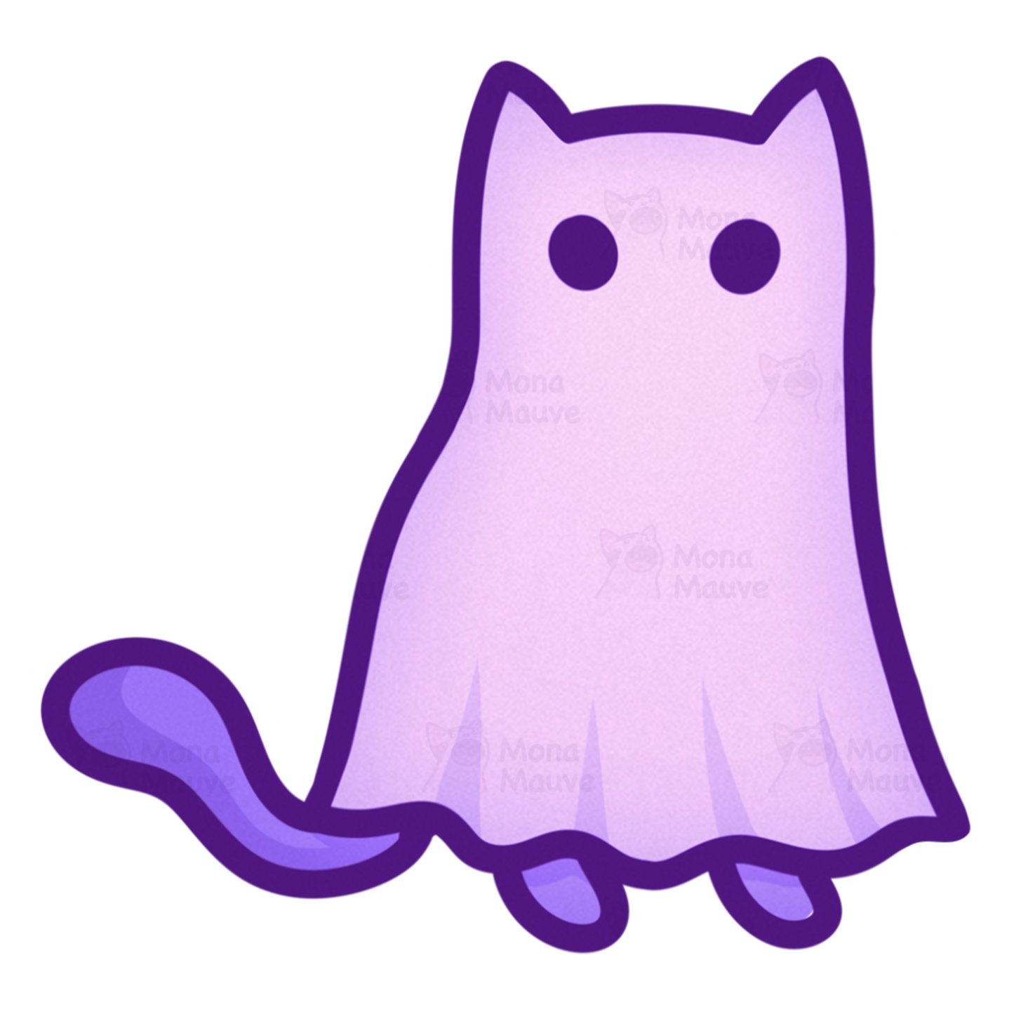 Ghost Cat | Vinyl Halloween Cat Sticker