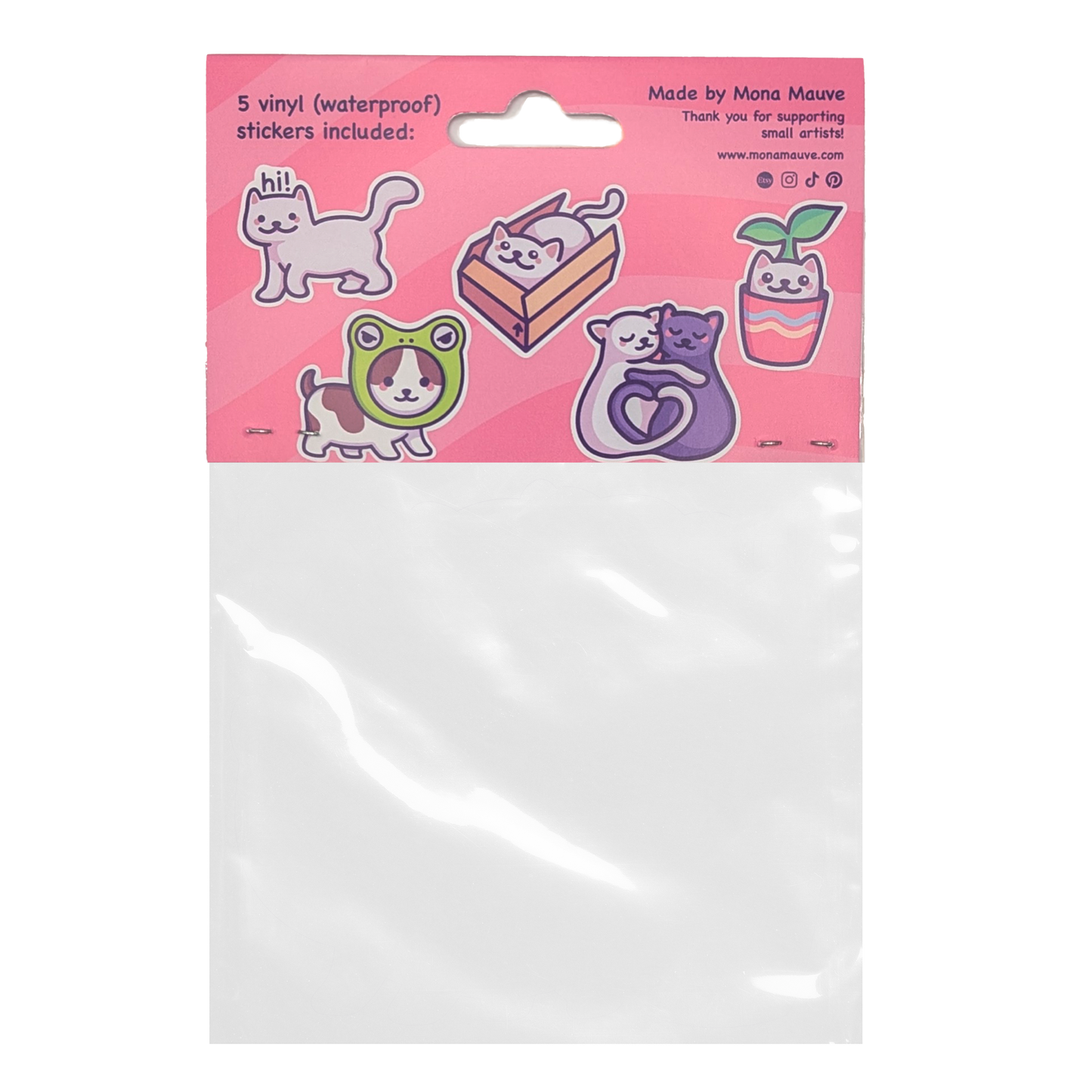 Cute Cats Sticker Pack | Wholesome Vinyl Stickers
