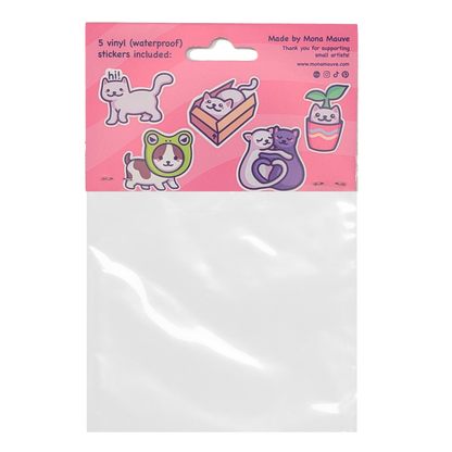 Cute Cats Sticker Pack | Wholesome Vinyl Stickers