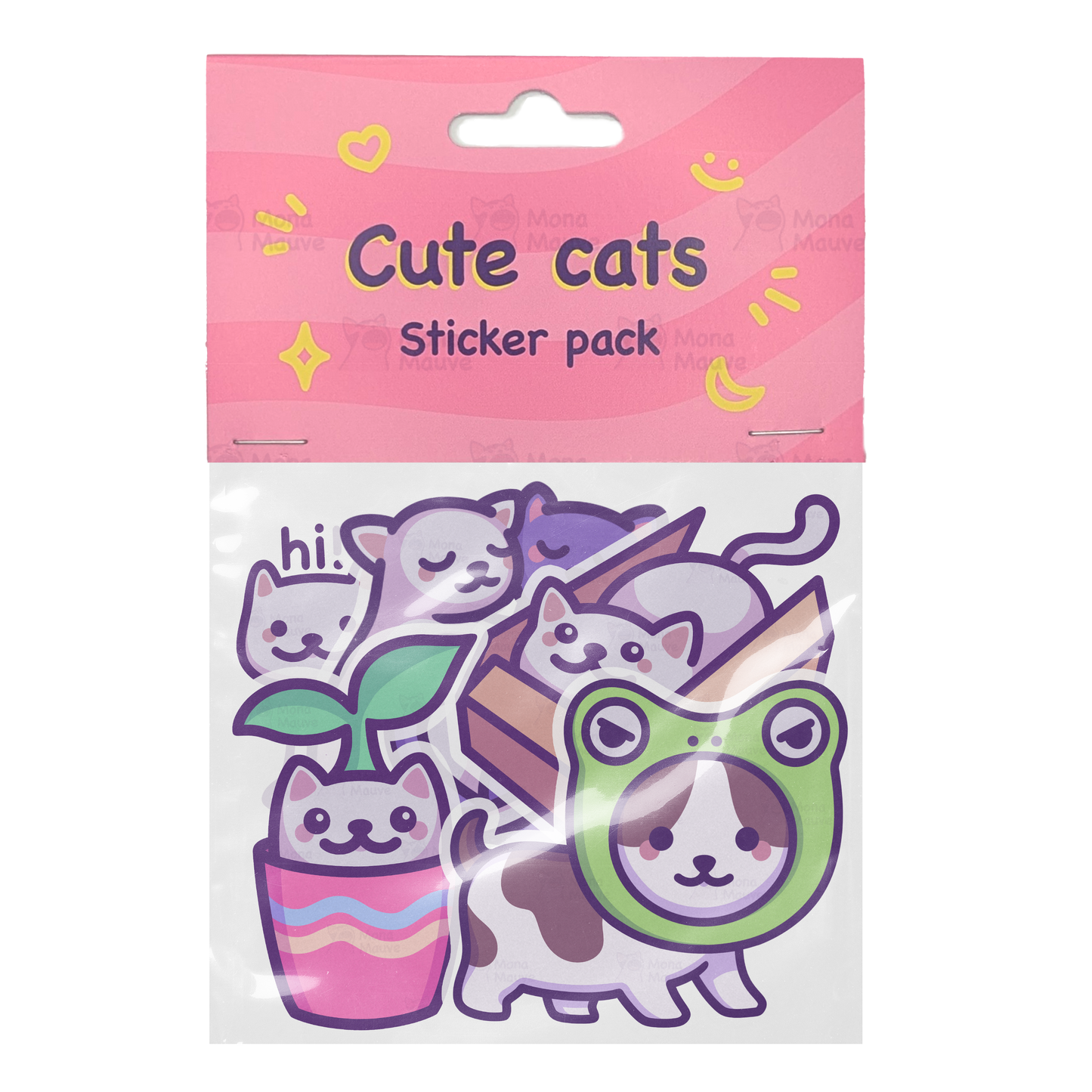 Cute Cats Sticker Pack | Wholesome Vinyl Stickers