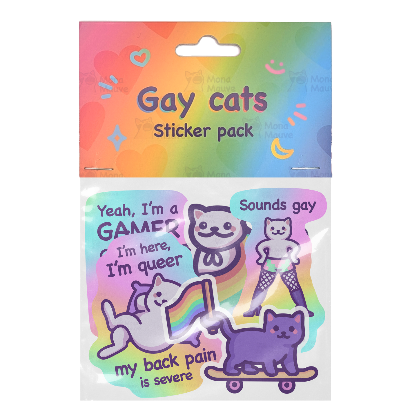 Gay Cats Sticker Pack | Vinyl Pride Stickers