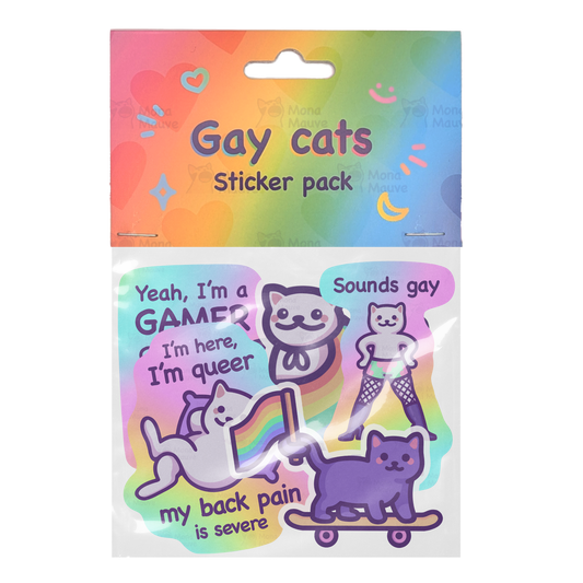 Gay Cats Sticker Pack | Vinyl Pride Stickers