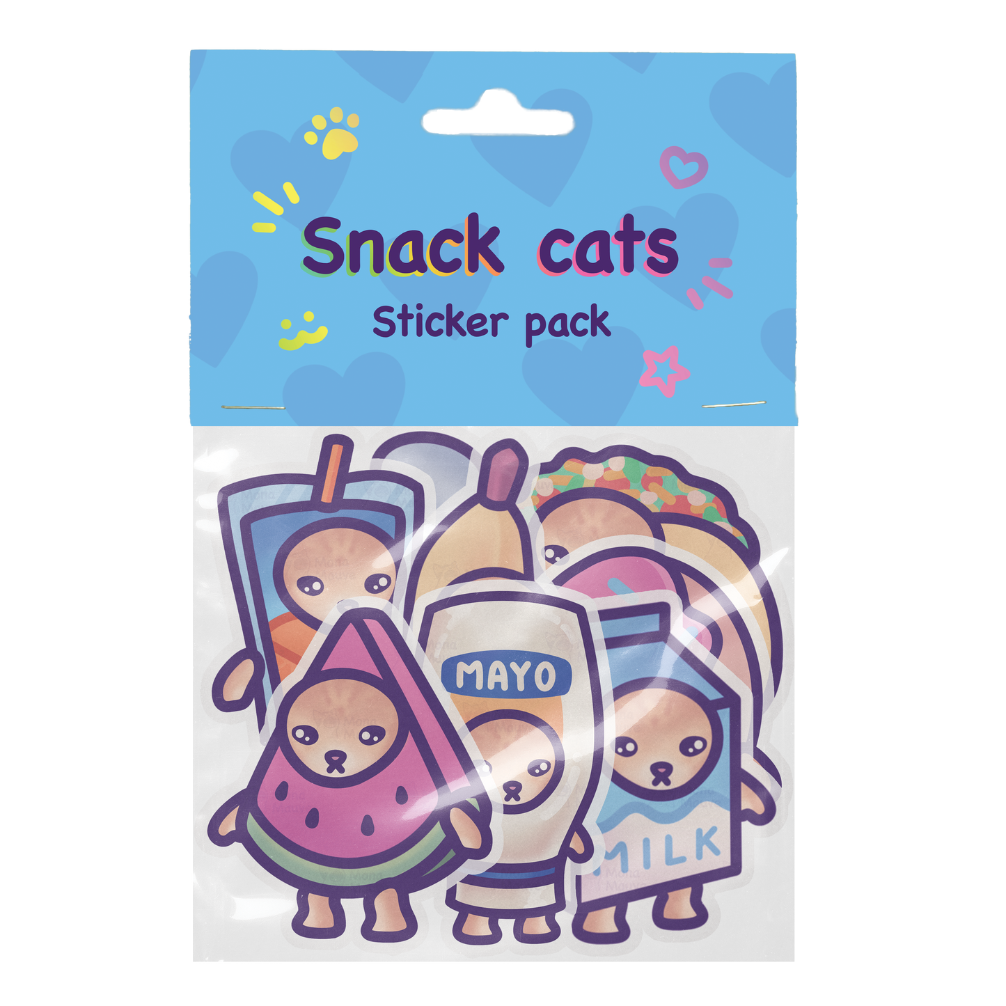 Snack Cats Sticker Pack | Vinyl Meme Stickers
