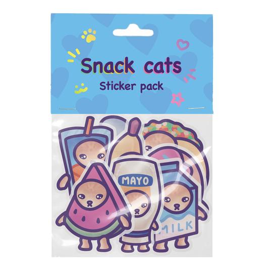 Snack Cats Sticker Pack | Vinyl Meme Stickers
