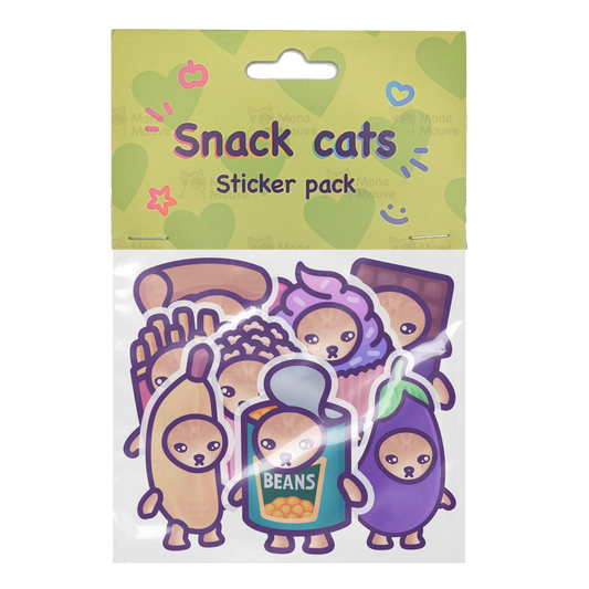 Snack Cats Sticker Pack | Vinyl Meme Stickers