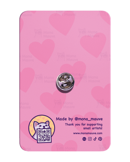 Cat in a Box Pin Badge | Cute Cat Wooden Pin