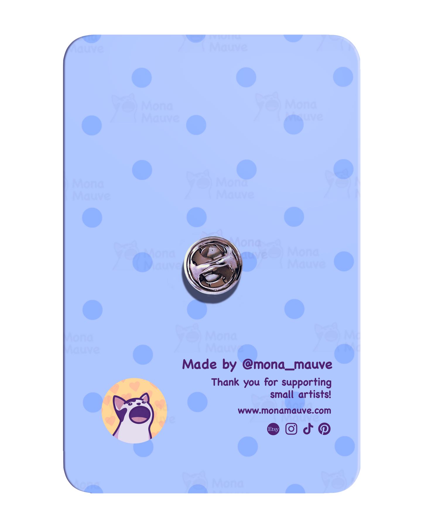 Plant Cat Pin Badge | Cute Cat Wooden Pin