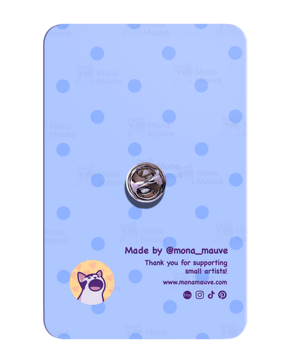 Plant Cat Pin Badge | Cute Cat Wooden Pin