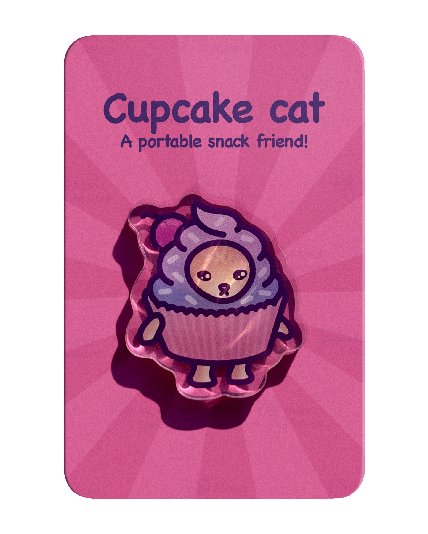 Cupcake Cat Pin | Snack Cats Collection | 40mm Acrylic Badge