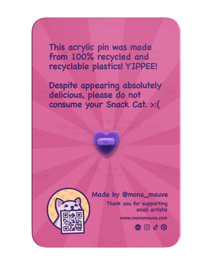 Cupcake Cat Pin | Snack Cats Collection | 40mm Acrylic Badge