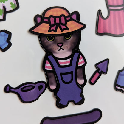 Cat Dress-Up Fridge Magnet Set | Spring Pack