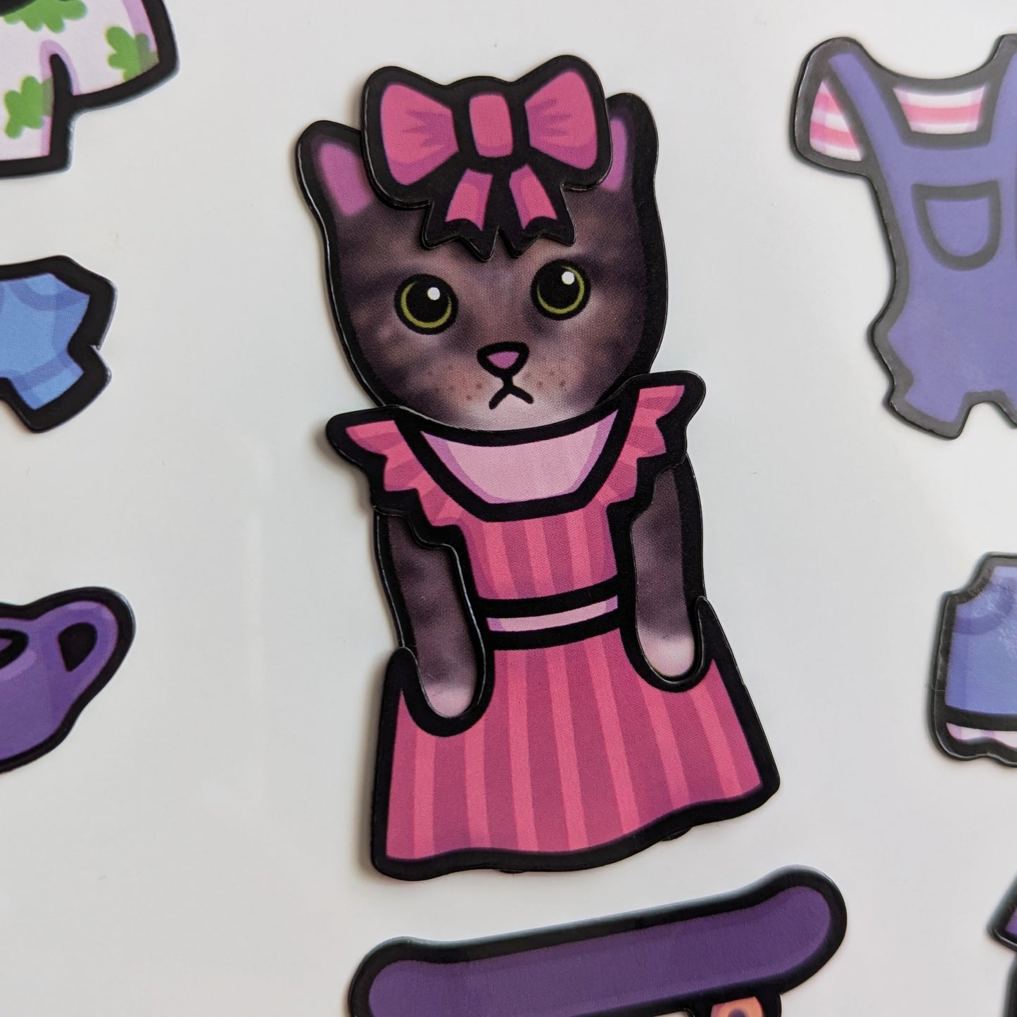 Cat Dress-Up Fridge Magnet Set | Spring Pack