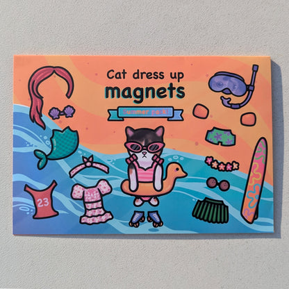 Cat Dress-Up Fridge Magnet Set | Summer Pack