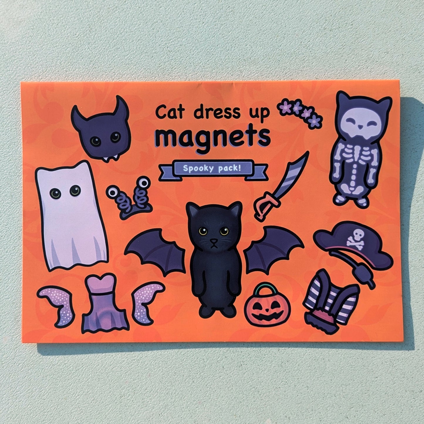 Cat Dress-Up Fridge Magnet Set | Halloween Pack