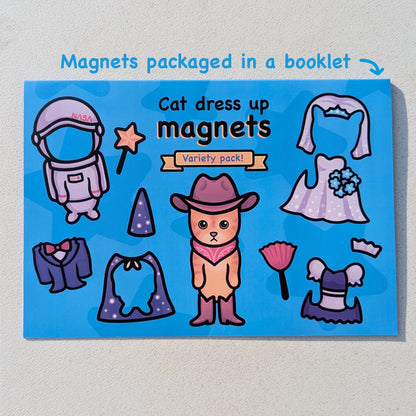 Funny Cat Fridge Magnet Set | Dress Up Game | El Gato & 6 Outfits