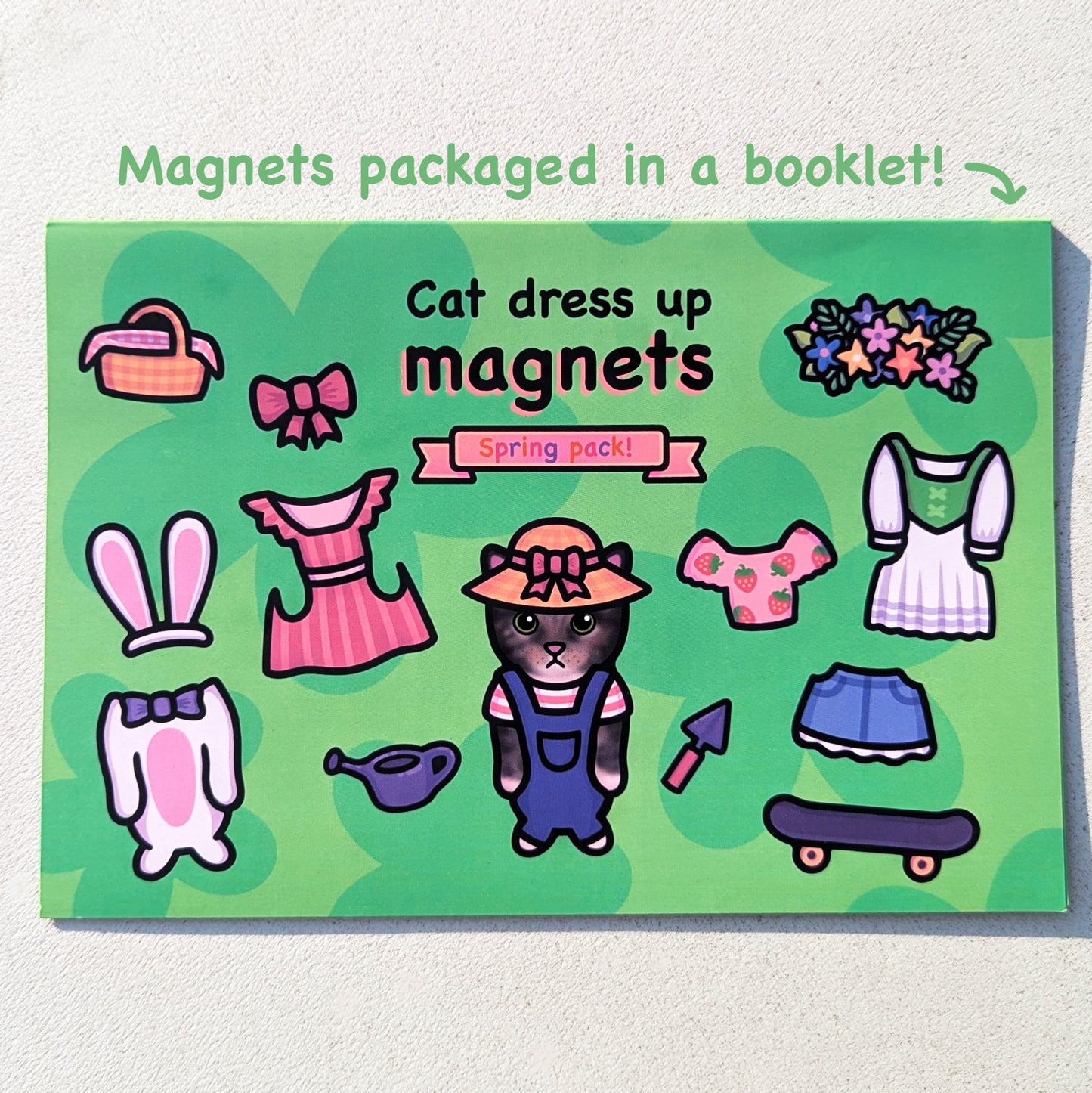 Cat Dress-Up Fridge Magnet Set | Spring Pack