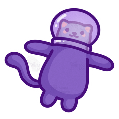 Space Cat Vinyl Sticker | Astronaut Kitty
