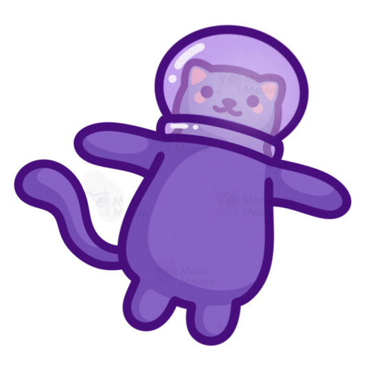 Space Cat Vinyl Sticker | Astronaut Kitty