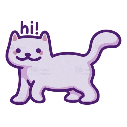 Hi! Cat | Cute Cat Meme Vinyl Sticker