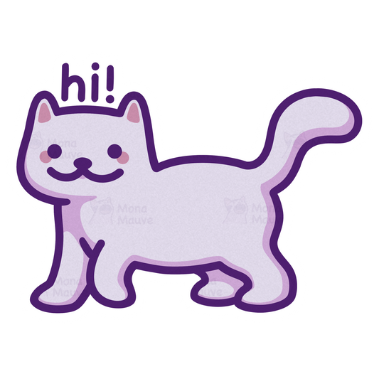 Hi! Cat | Cute Cat Meme Vinyl Sticker