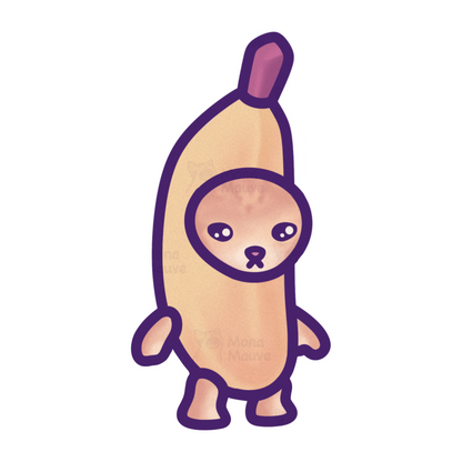 Banana Cat Meme Vinyl Sticker | Snack Cats Collection