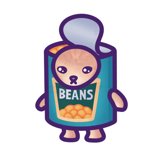 Beans Cat Meme Vinyl Sticker | Snack Cats Collection