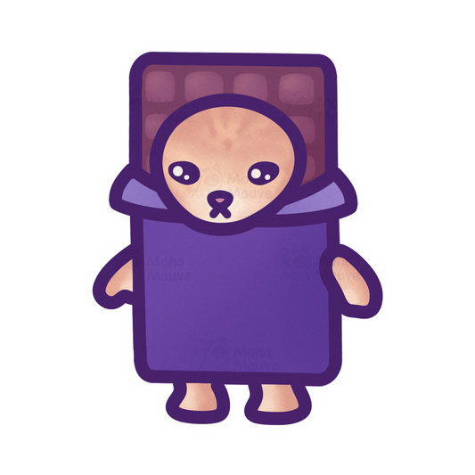 Chocolate Cat Vinyl Sticker | Snack Cats Collection