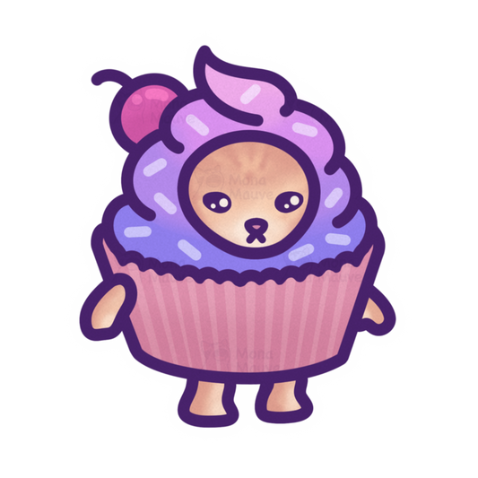 Cupcake Cat Vinyl Sticker | Snack Cats Collection