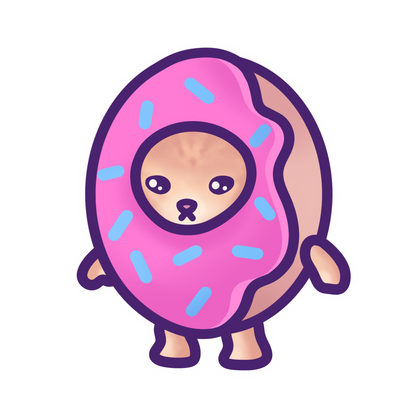 Donut Cat Meme Vinyl Sticker | Snack Cats Collection