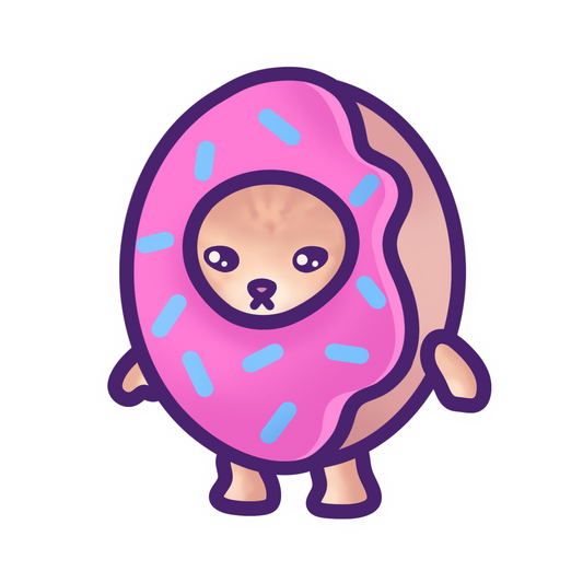 Donut Cat Meme Vinyl Sticker | Snack Cats Collection