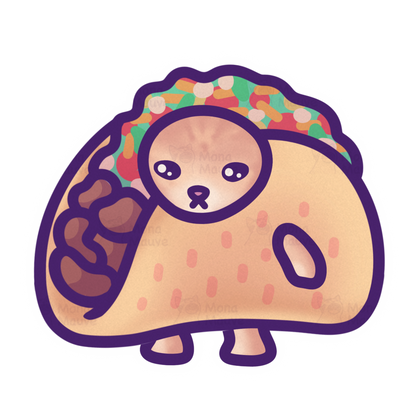 Taco Cat Meme Vinyl Sticker | Snack Cats Collection