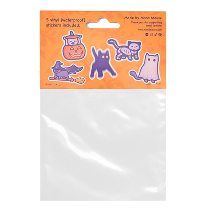 Spooky Cats Sticker Pack | Halloween Vinyl Stickers