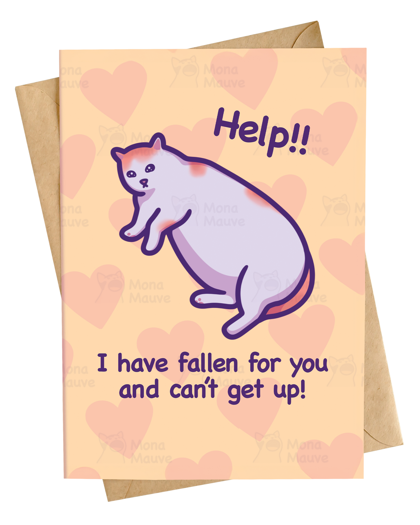I Have Fallen for You | Funny Cat Anniversary Card