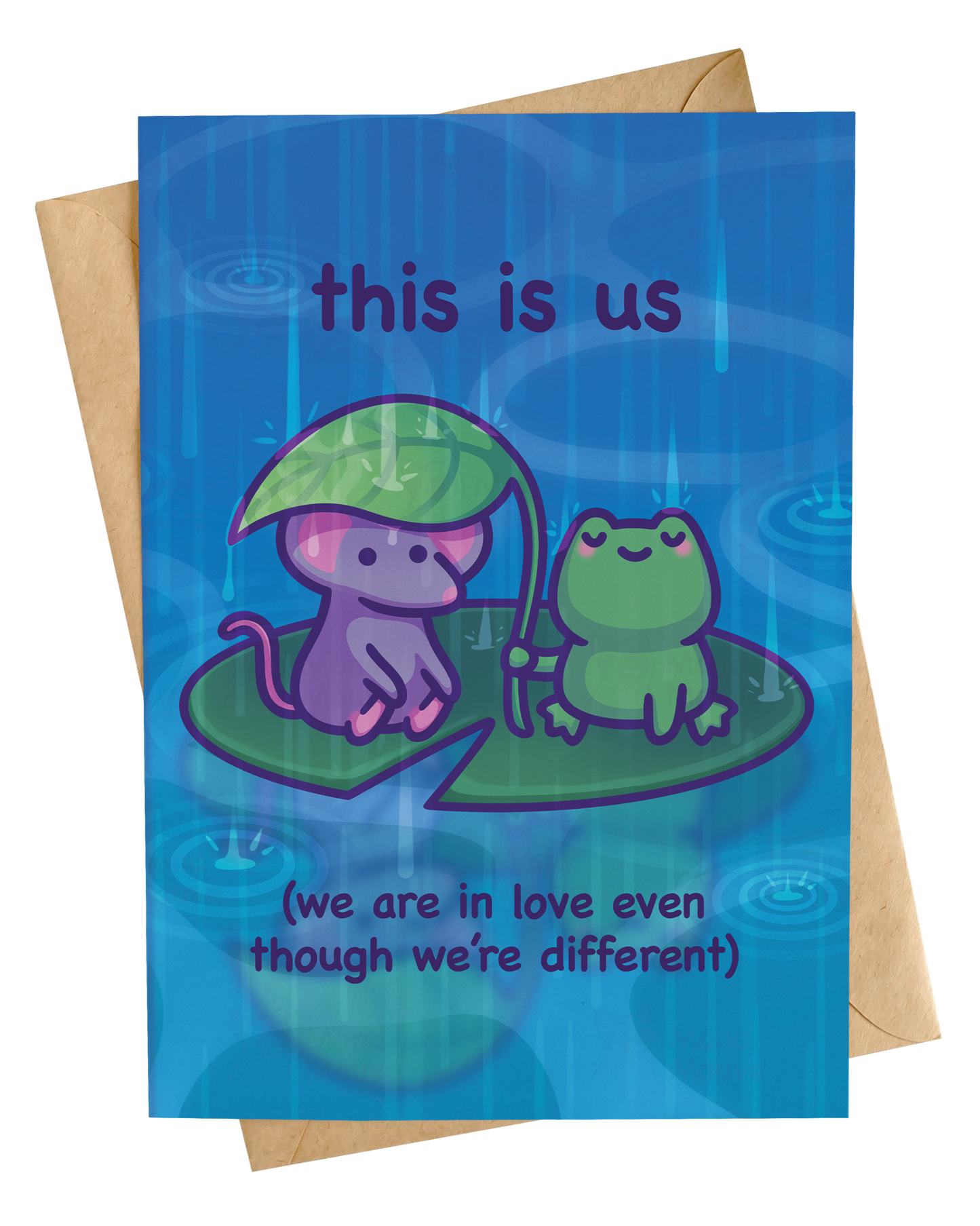 We're In Love Even Though We're Different | Frog Love Card