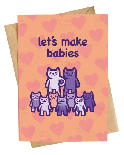 Funny Cat Meme Love Card | Let's Make Babies
