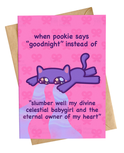 When Pookie Says Goodnight | Anniversary Card