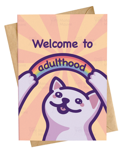 Welcome to Adulthood! | Funny 18th Birthday Card