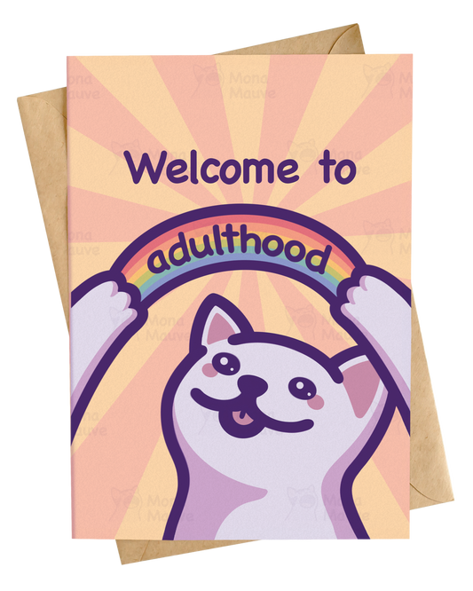 Welcome to Adulthood! | Funny 18th Birthday Card