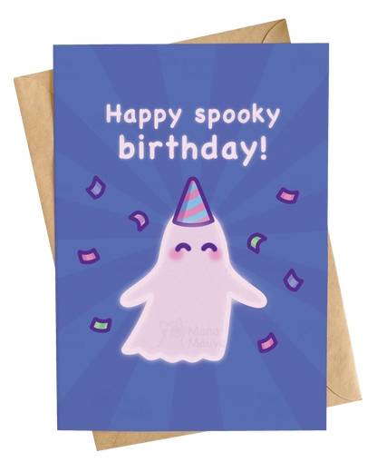 Happy Spooky Birthday! | October Birthday Card | Cute Ghost